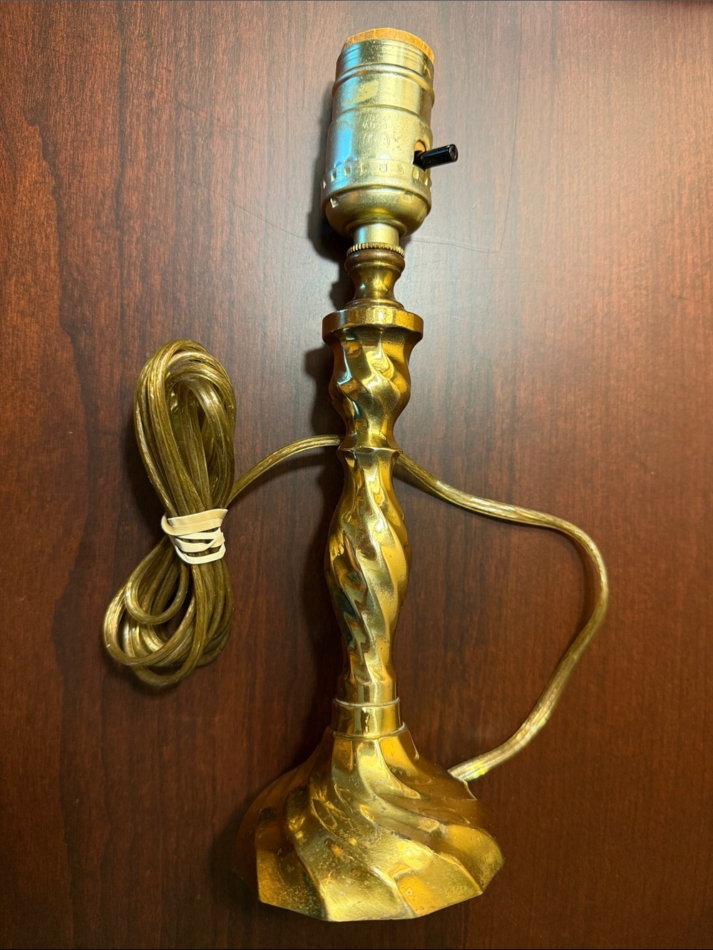 Brass Table Lamp Base - Polished Brass Finish